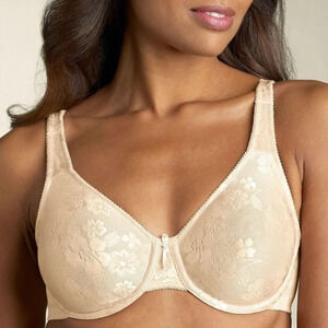 Wacoal Natural Beauty Unlined Bra Nude Sz 34C